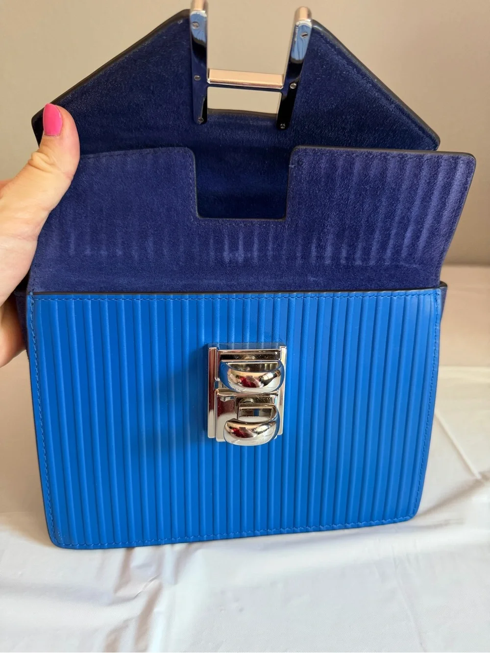 Henri Bendel blue crossbody purse